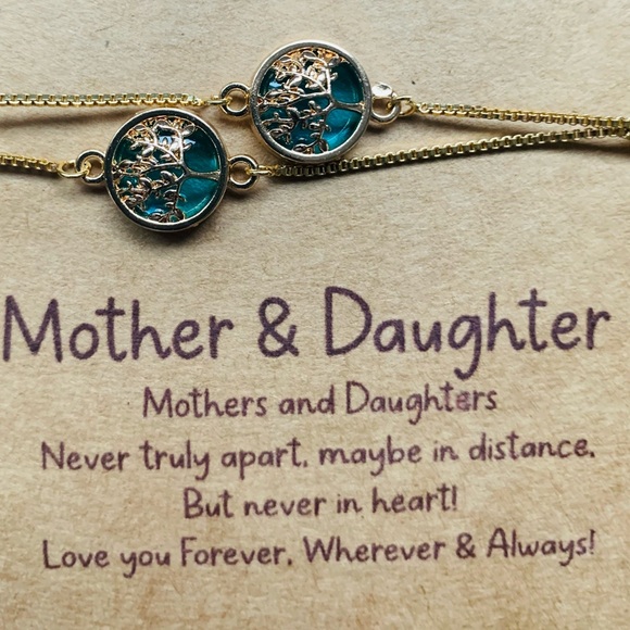 ✨Mother & Daughter Tree of Life Bracelets✨18k Gold Adjustable Bracelet ✨ Mom - Picture 6 of 12